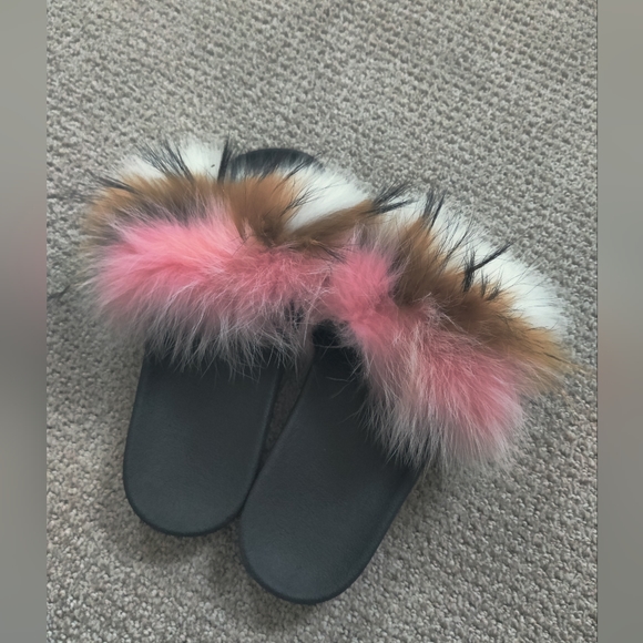 Fur Slides Sandals US Size 10 - Picture 3 of 7
